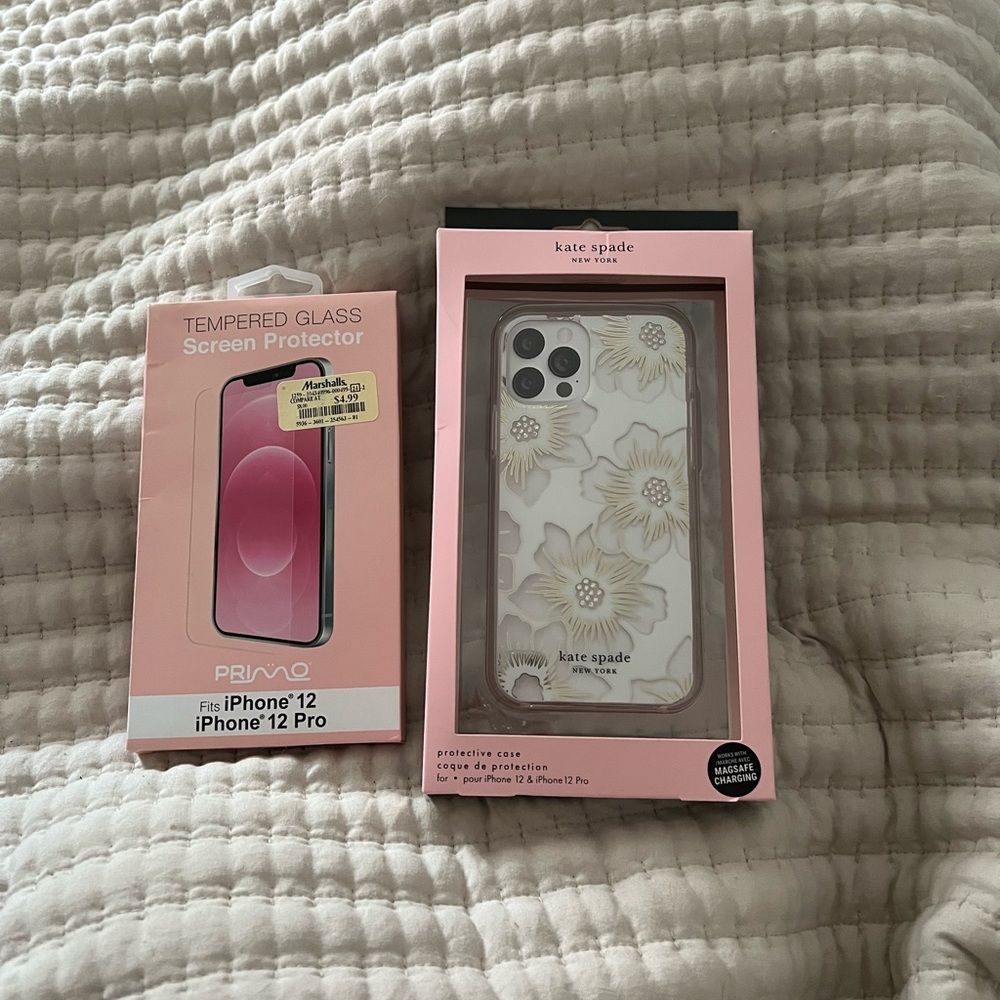 iPhone 12 Pro phone case and screen protector